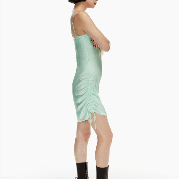 Wilfred Silk Mini Dress - (One in Green, One in Salmon) - Picture 2 of 8